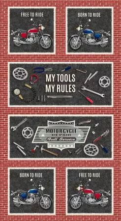 "My Tools My Rules" Brick 24 Inch Panel HG041625